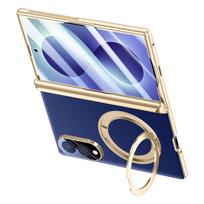 Samsung ZFold8 dėklai Magnetinis besisukantis stovas Stiklinis plėvelės dėklas Samsung Galaxy Z Fold 8, Wide Fold8, belaidžio įkrovimo dangtelis Galaxy Z Fold 8 mėlyna