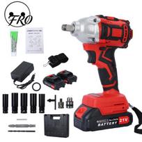 Cordless Wrench Ratchet Impact Wrench, 520N.m High Torque Electric with 2 x 1500mAh Batteries, Brushless Motor for Family Cars, Construction EU