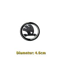 Juodas automobilio vairo emblema Skoda Superb RS Fabia Kodiaq Karoq Octavia A5 A7 Yeti Rapid Dekoratyviniai lipdukai Priedai xkzm13 black