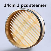 One two three Cage with Cover Cooking Bamboo Steamer Fish Rice Snack Basket Set Kitchen Cooking Tools dumpling steamer steam pot beige