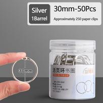 20/30/40/50mm Binder Ring Metal Binding Clip Durable Loose-leaf Ring Clip  Book 30mm-50Pcs sidabras