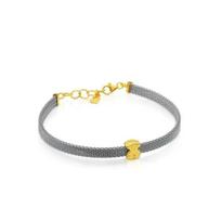 [TOUS] 18K Gold Steel Icon Mesh Bear Motif 6mm Bracelet 1000132200 gray