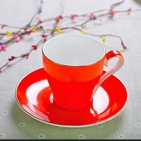 220ML, spalvingas kaulinio porceliano kavos puodelio ir lėkštutės rinkinys, Nespresso puodelių rinkinys, tazas cafe termos kavos puodelis, Kapučino puodelių rinkinys oranžinė