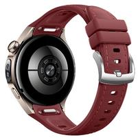 Originalus silikoninės odos dirželis Huawei Watch 5 46MM, be tarpų guminis dirželis Huawei Watch 5 42mm, apatinis greito atsegimo dirželis Watch 5 42mm raudona
