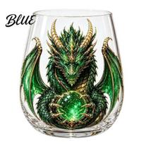 Unikalūs viskio degustavimo puodeliai Mythic Dragon Glass Meninis puodelis 3D skulptūrinis gėrimui su kristaline sfera Dekoratyviniai indai 400ml Fantazijos puodelis Bourbonui D