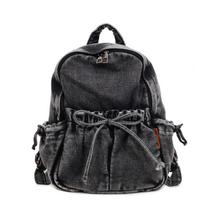 Schoolbag1011 new personalized denim backpack trendy fashion student schoolbag simple and versatile daily travel women's backpack juoda