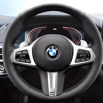 Rankomis siūta neslystanti automobilio vairo apdangalas BMW M Sport G30 G02 X5 F40 F41 g82 M4, „pasidaryk pats“, minkštas zomšas, automobilio interjeras