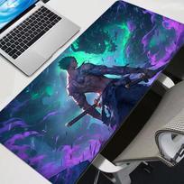 Gaming Mousepad One Piece Zoro Anime Big Computer Gamer New Mouse Pads Big Natural Rubber With Locking Edge Gaming Mouse Mat XXL 30x60cm