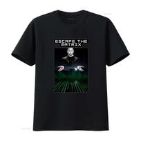 Andrew Tate T Shirt Escape The Matrix Design and for Fans vintage Washed Versatile For Everyday XXXXL black