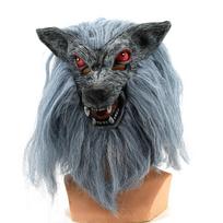 Helovino Vilkolakio Kaukė Cosplay Kaukės Šventės Rekvizitas Vilko Galvos Kaukė - Baisaus Gyvūno Latekso Kaukė CH-F060 A black