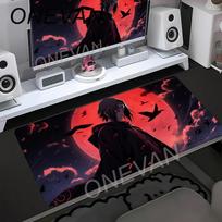 Japonija Šaunus Anime Pelės Padas Nešiojamasis Kompiuteris Raudonas Mėnulis Žaidimų Klaviatūros Kilimėlis XL N-narutoS Pelės Padas PC I-itachi Žaidėjas U-uchiha Spintelės Stalo Kilimėlis 30cmx80cm