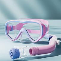 Kids' Full-Face Anti-Fog Snorkel Mask & Dry Tube Set - Professional Snorkeling Gear for Boys & Girls