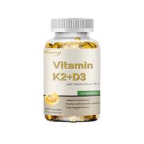 Xemenry Vitamin K2 + D3 Capsules 5000IU with MK-7 Menaquinone 90mcg — Maximum Strength 1-A-Day, Vegetarian & Gluten-Free 120*1