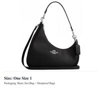 COACH Teri Leather Shoulder Bag Large Women's Black CBI01-SVBK One Size 1 black