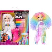 Rainbow High Air Brush & Create DIY Fashion Doll,Airbrush Marker Set,Washable Rainbow Markers,Long Hair,Green Eyes,Colors,Create,Play,Rinse,and Repeat žalia
