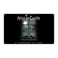 FLAGDOM 150x100cm 3x5Ft Alice In Chains Grupės Vėliava/Alternatyvi Sieninė Danga Metalo Grupės Poliesterio Spaudinys Roko Vėliava Dekoravimui 95x73cm