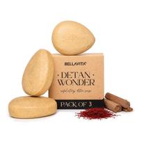 Bellavita De-Tan Wonder Exfoliating Soap Bar - Pack of 3 x 100g 3 x 100g beige