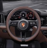 8D Nappa odos automobilio vairo apdangalas Porsche Cayenne Taycan Macan Panamera 718 911 Cayman automobilių aksesuarams black