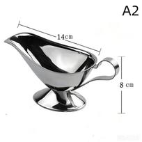 1Pcs Thickened Stainless Steel Spice Gravy Salt Ketchup Container Sauce Boat Seasoning Cup Sauce Plate A2