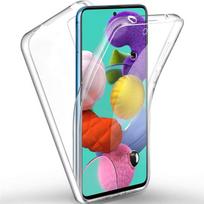 360 dvigubas silicio dėklas, skirtas Samsung Galaxy A51 A71 A81 A91 A50 A70 A30 A40 A20 A10 A20E A10S dangtelis Samsung Galaxy A51 gryna