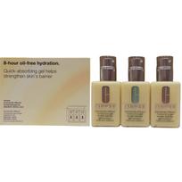 Trijų priemonių rinkinys Clinique Dramatically Different Face Care be parabenų drėkinamasis dienai ir nakčiai gelis veidui 3 vnt., 125 ml