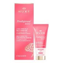 Nuxe rinkinys: Crème Prodigieuse Boost atkuriamasis naktinis balzamas veidui 15 ml + Prodigieuse Boost daugiafunkcis korekcinis gelinis kremas veidui, 40 ml