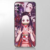 Anime Demon Slayer Nezuko dėklas Samsung Galaxy A12 A02S A22 A32 A52 A72 A71 A51 A41 A31 A21 A11 A50 A70 A10S A20S Juodas dangtelis Samsung A72 white