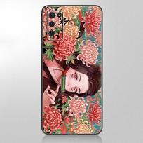 Anime Demon Slayer Nezuko dėklas Samsung Galaxy A12 A02S A22 A32 A52 A72 A71 A51 A41 A31 A21 A11 A50 A70 A10S A20S Juodas dangtelis Samsung A10S