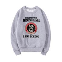 Amerikos Samoa universitetas Džemperis Teisės fakulteto džemperiai Geriau skambinkit Saului Marškinėliai Saul TV serialo džemperis Laisvalaikio džemperiai L pilka spalva