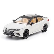 1/24 mastelio „Toyota Camry“ lydinio automobilio modelis, šviesos ir garso efektų žaislai berniukams, gimtadienio dovanos vaikams, žaislai, automobilių kolekcija balta