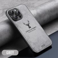 Prabangus audinio ir odos dėklas su elnio galvos raštu, skirtas iphone 15 14 13 12 11 Pro X XR XS Max 16 Plus, atsparus smūgiams, minkštas galinis dangtelis For iPhone 15Pro Max
