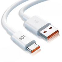 120 W 10A USB C tipo USB kabelis Super greito įkrovimo linija, skirta Xiaomi Samsung Huawei Honor Quick Charge USB C kabeliai Duomenų laidas 0.25M white