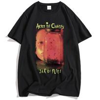 SKRIDOJE TAROS MARŠKINĖLIAI Roko Grupė Alice InChains Marškinėliai Trumpomis Rankovėmis Madingi Unisex Gatvės Drabužiai Hip Hop Vyriški Marškinėliai Spausdinti Drabužiai S juoda