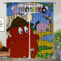 Les Barbapapas Partition Kitchen Curtains for Camera Halloween Decoration Home Interior Curtains 2 Pieces Window Curtain Shades W107xH160cmx2pcs-CL