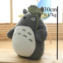 30cm/40cm Mielas Minkštas Animacinis Gyvūno Personažas Nuogais Dantimis Katė Pliušinis Žaislas Animacinis Aplink Smagu Vaikas Miego Kompanionas Mano Kaimynas Totoro Lotus leaf Height 30cm gray