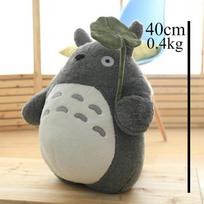 30cm/40cm Mielas Minkštas Animacinis Gyvūno Personažas Nuogais Dantimis Katė Pliušinis Žaislas Animacinis Aplink Smagu Vaikas Miego Kompanionas Mano Kaimynas Totoro Lotus leaf Height 40cm