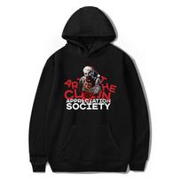 Terrifier Art The Clown Vintage 90s Hoodie Unisex Harajuku Hip-hop Streetwear Fashion Sweatshirt Spring and Autumn Outwear 3XL gray