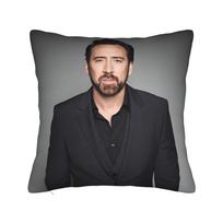 Juokingas N-Nicolas C-Cage pilno veido pagalvės užvalkalas Spausdintas pagalvės užvalkalas Juokingas pagalvės užvalkalas Sofai Namų dekoravimui 12x12Inch