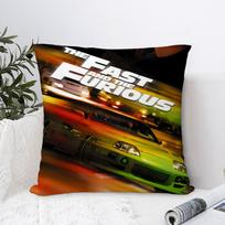 F-Fast & F-Furious Pillow Case Plush Fabric Soft Pillowcase Double Sided Print Sofa Cushion Cover Throw Pillow Cover 16x16Inch black