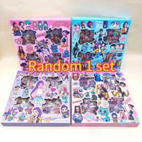 100pcs/set Cartoon Demon Hunters Anime Stickers Decorative Rumi Mira Zoey Guitar Notebook Luggage DIY Waterproof Kids Gifts blue