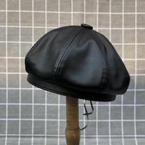 Big Head Circumference Fixed Size Leather Beret Women'S Travel Versatile British Retro Octagonal Hat Size Trendy Hat s small size 56cm can be adjusted to small juoda
