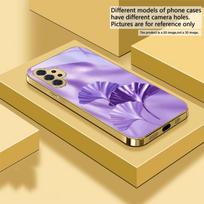Luxurious Ginkgo Leaves For Samsung A 31 32 33 34 35 14 15 13 16 25 26 50 52 53 54 55 56 70 71 72 73 Golden glass phone case Galaxy A73 5G pink