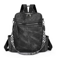 Soft leather backpack women's new ins simple large capacity versatile fashion women's backpack juoda