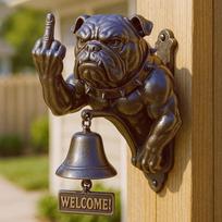 Cute Bulldog Doorbell Waterproof Design, Clear Sound,like Appearance, Loud Ring For Home Decor,ideal For Front Door Decoration black
