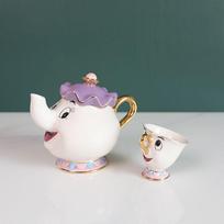 Disney Arbatinukas Mielas Animacinis Grožis ir Žvėrys Kavos Puodai Puodelis Ponia Puodienė Čipo Puodelis Arbatos Puodeliai Puodai Vienas Arbatos Rinkinys Dropshipping 2pcs