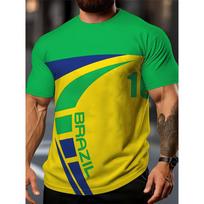 Men's World Cup Ball Jersey T-shirt3d 6XL yellow