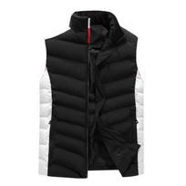 Pūkinė medvilninė liemenė Žieminė vyriška šilta striukė Vyriška liemenė 4XL juoda