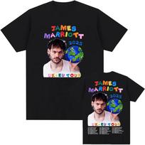 James Marriott UK  EU Tour 2025 Tshirt Summer Oneck Fashion Graphic Tshirts Short Sleeve Unisex Women T Shirt Unisex Streetwear 3XL blue