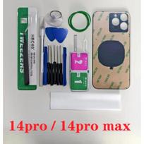 Galinis stiklas iPhone 14 Pro Max skydeliui Baterijos dangtelis Didelė skylė Kamerai Galinio stiklo remonto dalys iPhone 14 pro max su įrankių rinkiniu 14 Pro Max Purple