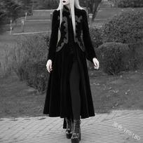 Kosinė viduramžių striukė Renesanso Viktorijos laikų moters švarkelis Steampunk nėriniai Kostiumai Vintage Gotikinis Smokingas Helovino persirengimo vakarėlis XS juoda